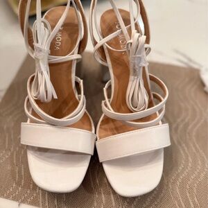 TOP Moda White Strappy Heels